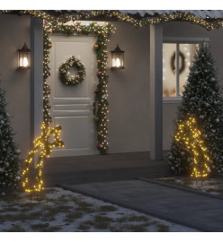 Décoration lumineuse météore de Noël avec piquets 115 LED 89 cm