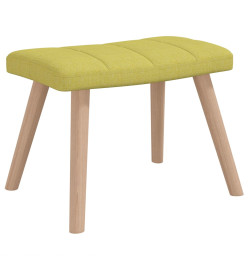 Chaise à bascule avec tabouret Vert Tissu