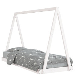 Cadre de lit pour enfants blanc 80x200 cm bois de pin massif