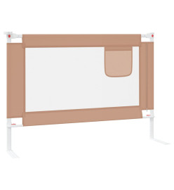 Barrière de sécurité de lit enfant Taupe 90x25 cm Tissu