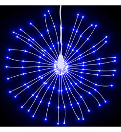 Étoile rayonnante de Noël 140 LED 2 pcs bleu 17 cm