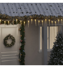 Guirlande lumineuse à glaçons Noël 100 LED blanc acrylique PVC