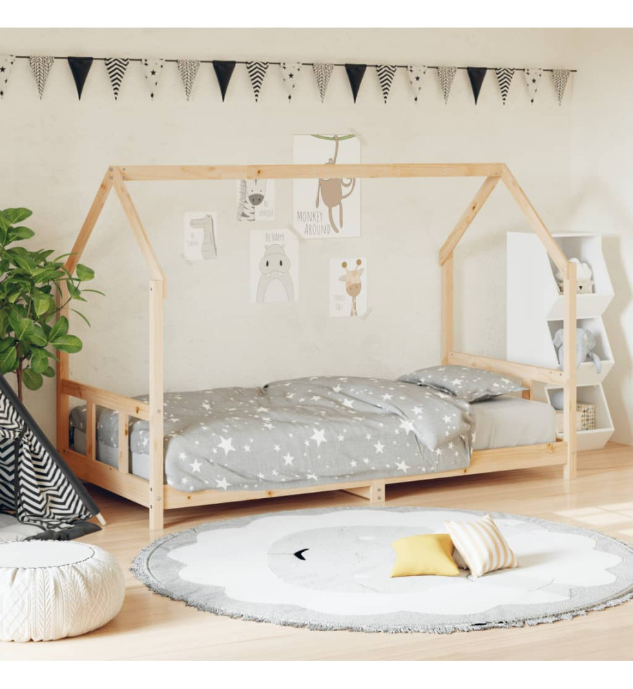 Cadre de lit pour enfants 90x200 cm bois de pin massif