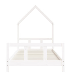 Cadre de lit pour enfants blanc 90x200 cm bois de pin massif