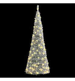 Sapin de Noël artificiel escamotable avec neige floquée 150 LED