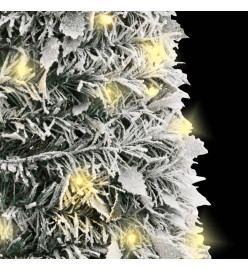 Sapin de Noël artificiel escamotable avec neige floquée 150 LED