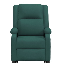 Fauteuil de massage Vert foncé Tissu