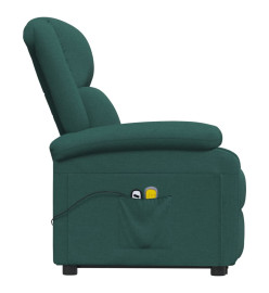 Fauteuil de massage Vert foncé Tissu