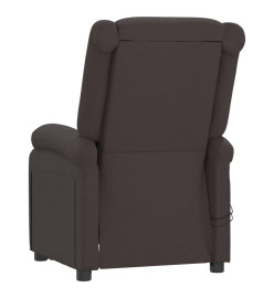 Fauteuil électrique de massage Marron foncé Tissu