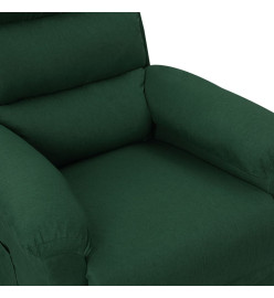 Fauteuil électrique de massage Vert foncé Tissu