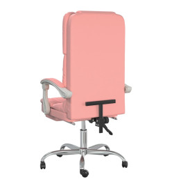 Fauteuil de massage inclinable de bureau Rose Similicuir