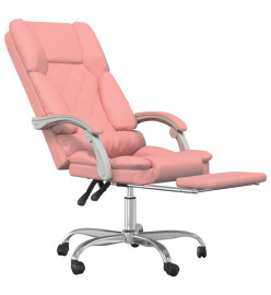 Fauteuil de massage inclinable de bureau Rose Similicuir