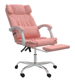 Fauteuil inclinable de bureau Rose Similicuir