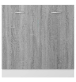 Armoire de plancher d'évier Sonoma gris 80x46x81,5 cm