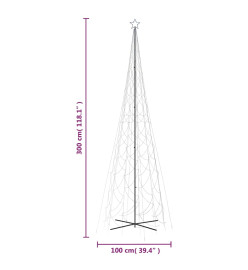 Arbre de Noël cône 3000 LED Bleues 230x800 cm