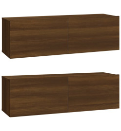 Ensemble de meubles TV 4 pcs Chêne marron Bois d'ingénierie