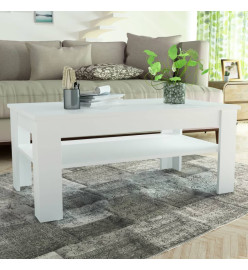 Table basse en aggloméré 110 x 65 x 48 cm Blanc