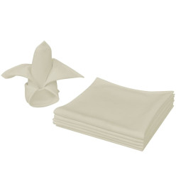 Serviettes de table 10 pcs Crème 50x50 cm