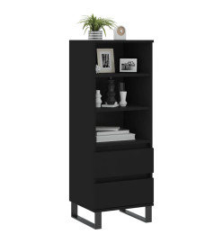 Buffet haut Noir 40x36x110 cm Bois d'ingénierie