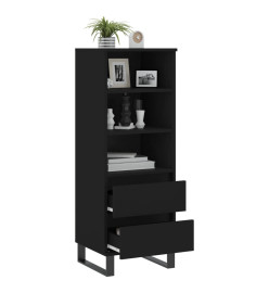 Buffet haut Noir 40x36x110 cm Bois d'ingénierie