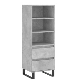 Buffet haut Gris béton 40x36x110 cm Bois d'ingénierie