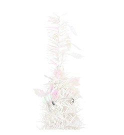 Sapin de Noël artificiel escamotable 100 LED blanc 150 cm