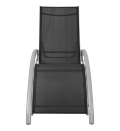 Chaises longues en aluminium noir