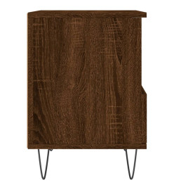 Table de chevet chêne marron 40x35x50 cm bois d’ingénierie