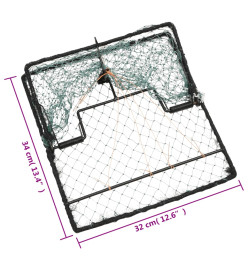 Piège à oiseaux vert 34x32 cm acier