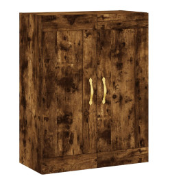 Armoire murale chêne fumé 69,5x34x90 cm bois d'ingénierie