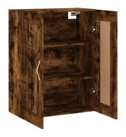 Armoire murale chêne fumé 69,5x34x90 cm bois d'ingénierie