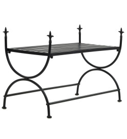 Banc Style vintage Métal 83 x 42 x 55 cm Noir