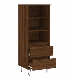 Buffet haut Chêne marron 40x36x110 cm Bois d'ingénierie