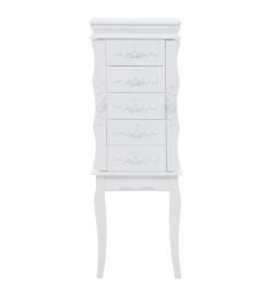 Armoire à bijoux sur pieds Blanc