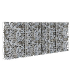 Mur à gabion avec couvercles Acier galvanisé 200 x 20 x 85 cm