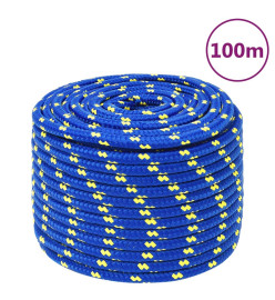 Corde de bateau Bleu 12 mm 100 m Polypropylène