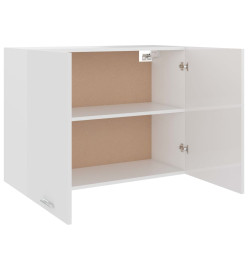 Armoire suspendue Blanc brillant 80x31x60 cm Aggloméré