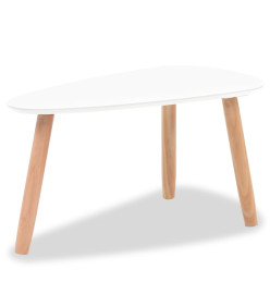 Ensemble de tables basses 2 pcs Bois de pin massif Blanc