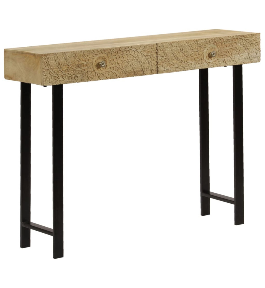 Table console Bois de manguier massif 102 x 30 x 79 cm