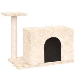 Arbre à chat avec griffoir en sisal Crème 51 cm