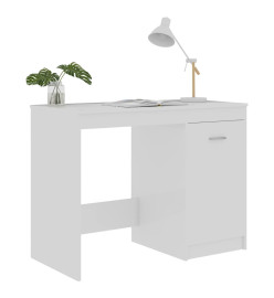 Bureau Blanc brillant 100x50x76 cm Aggloméré