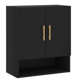 Armoire murale noir 60x31x70 cm bois d'ingénierie