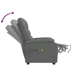 Fauteuil électrique de massage Gris foncé Tissu