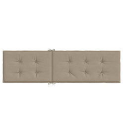 Coussin de chaise de terrasse taupe (75+105)x50x3 cm