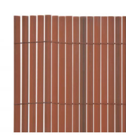 Clôture de jardin double face 90x400 cm Marron