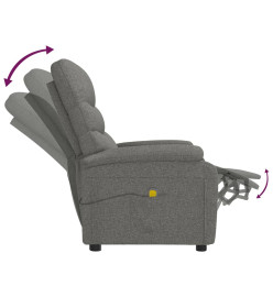 Fauteuil de massage Gris foncé Tissu