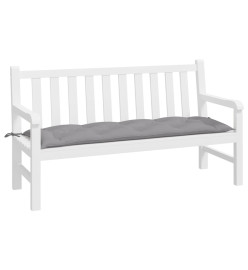 Coussin de banc de jardin gris 150x50x7 cm tissu oxford