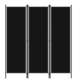 Cloison de séparation 3 panneaux Noir 150x180 cm