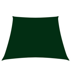 Voile de parasol Tissu Oxford trapèze 2/4x3 m Vert foncé