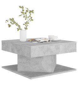 Table basse Gris béton 57x57x30 cm Aggloméré